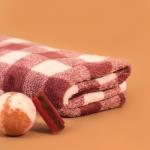 Полотенце банное «Этель. Клетка», 70?140 см, розовое