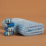 Полотенце банное «Этель. Линии», 70?140 см, голубое