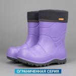 Nordman Flash Сапоги из ЭВА, утепленные, с манжетой из вельвета, Дошкольные, цвет Фиолетовый, подошва серая