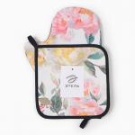 Набор кухонный «Этель» Love and Grace: варежка-прихватка 20?28 см, прихватка 19?19 см,100% хлопок