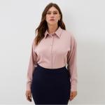 Блузка женская шелковая MIST plus-size, размер 54, пыльная роза