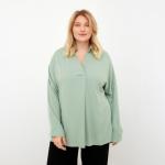 Блузка женская MIST plus-size, размер 52, зелёная