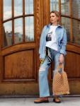 Блузка женская MINAKU: Casual Collection цвет голубой, размер 46