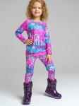 Термокомплект трикот. для девочек: фуфайка (футболка) с длин. рук, брюки для эпизод. использования