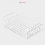 Корзина сетчатая навесная на полку Доляна, 35?23?12 см, белая