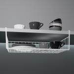 Корзина сетчатая навесная на полку Доляна, 35?23?12 см, белая