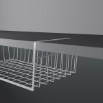 Корзина сетчатая навесная на полку Доляна, 35?23?12 см, белая