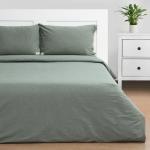 Постельное бельё 1.5-спальное «Этель» Denim, жатый хлопок, оливковое