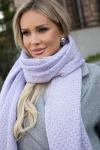Вязаный палантин (пыльно-сиреневый) ВП01-1М