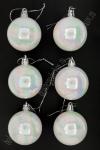 Набор новогодних шаров 5 см (6 шт) SF-1691, белый