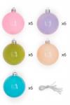 Набор новогодних шаров 6 см (30 шт) SF-8000, микс