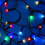 СНОУ БУМ Гирлянда эл. вьюн 10м, 100LED, диод с пузырями, мульти, 8 режимов, ПВХ черный, 220В