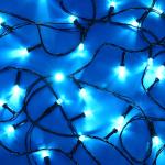 СНОУ БУМ Гирлянда эл. вьюн 10м, 100LED, аква, 8 режимов, ПВХ черный, 220В