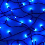СНОУ БУМ Гирлянда эл. вьюн 10м, 100LED, синий, 8 режимов, ПВХ черный, 220В