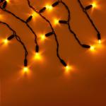 СНОУ БУМ Гирлянда эл. бахрома улич 3х0,5 м, 80LED шампань/белый, мерцание, ПВХ черн, коннект, 220В