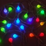 СНОУ БУМ Гирлянда эл. вьюн 4м, 20LED, шар 1,6см, мульти в диоде/RGRB, перелив, ПВХ прозрачный, 220В