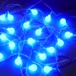 СНОУ БУМ Гирлянда эл. вьюн 4м, 20LED, шар 1,6см, синий, пост. свечение, ПВХ прозрачный, 220В