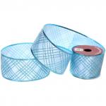 Лента для декорирования "Таинственая паутина" 6,3 см, 2,7 м, Голубой