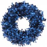 Венок декоративный TINSEL "Изящное сияние" 38 см, Сапфир