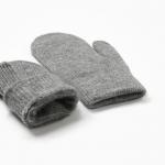 Варежки детские MINAKU, серые, 18 см