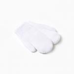 Варежки детские MINAKU, белые, 19 см