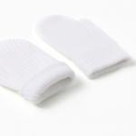 Варежки детские MINAKU, белые, 18 см