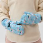 Варежки зимние детские MINAKU, голубые, 15 см