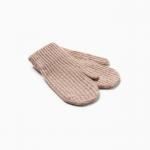 Варежки детские MINAKU, коричневые, 18 см