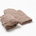 Варежки детские MINAKU, коричневые, 18 см