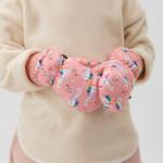 Варежки зимние детские MINAKU, персиковые, 15 см