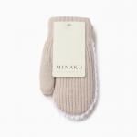 Варежки детские MINAKU, бежевые, 18 см