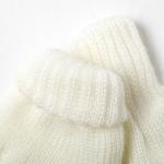 Варежки для девочки двойные «Панда», белый, размер 12