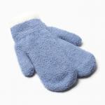 Варежки женские  на иск.меху MINAKU опушка 22 см синий