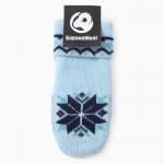 Варежки двойные женские, цвет голубой, размер 18