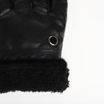 Перчатки мужские, безразмерные, с утеплителем, цвет чёрный