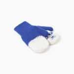 Варежки двойные детские «Мишка», голубые, размер 12