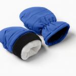 Варежки зимние детские MINAKU, синие, 15 см