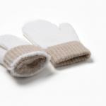 Варежки детские MINAKU, цвет молочный, 15 см