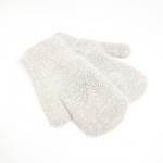 Варежки женские MINAKU однотонные со стразами, р-р 23 см, цв.светло-серый