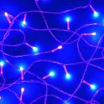 СНОУ БУМ Гирлянда эл. вьюн 10м, 80LED, цветной диод/розовый, 8 реж., ПВХ прозрач., 220В