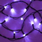 СНОУ БУМ Гирлянда эл. вьюн 10м, 100LED, "Алмазная" насадка, белый, 8 режимов, ПВХ черный, 220В