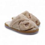 Тапочки меховые 10339 бежевые