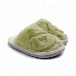 Тапочки меховые 10339 зеленые