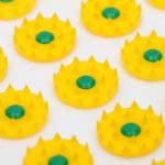 Аппликатор «Кузнецова», 70 колючек, спантекс, 23?32 см, жёлтый.