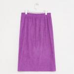 Килт женский для бани и сауны, цвет сиреневый вышивка Снеговик, размер 80?150±2 см, махра 300 г/м 100% хлопок