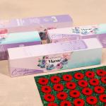 Аппликатор «Кузнецова - Любимой маме», 70 колючек, плёнка, 23?32 см, красный