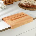 Доска разделочная с упором Adelica «Мастер шеф», 30?20?1.8 см, пропитана минеральным маслом, дерево берёза