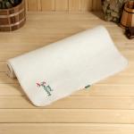 Коврик - лежак для бани и сауны с вышивкой «Банный рай», 180?60 см, 70% полиэфир, 30% шерсть, «Добропаровъ»