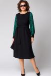 Платье EVA GRANT 7229Е чёрно-зелёный