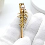 Заколка для волос с жемчугом 20*60мм